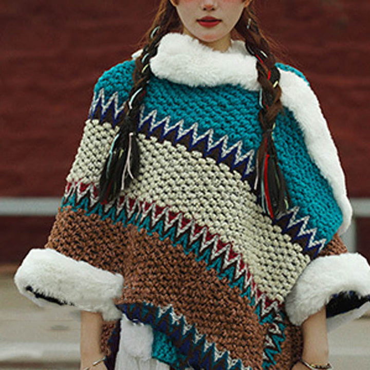 Buddha Stones Tibetischer mehrfarbig gestreifter Schal für den Winter, gemütlicher Reiseschal - image 51