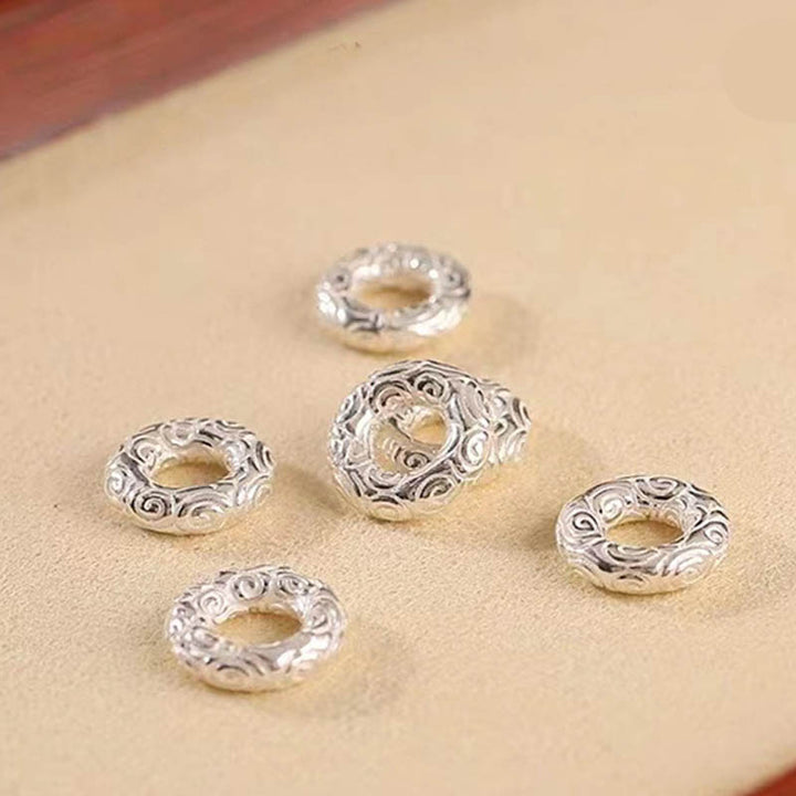 Buddha Stones, 925er-Sterlingsilber, verheißungsvolle Wolken, Friedensschnalle, sicheres und gesundes Armband, Fußkettchen - image 11