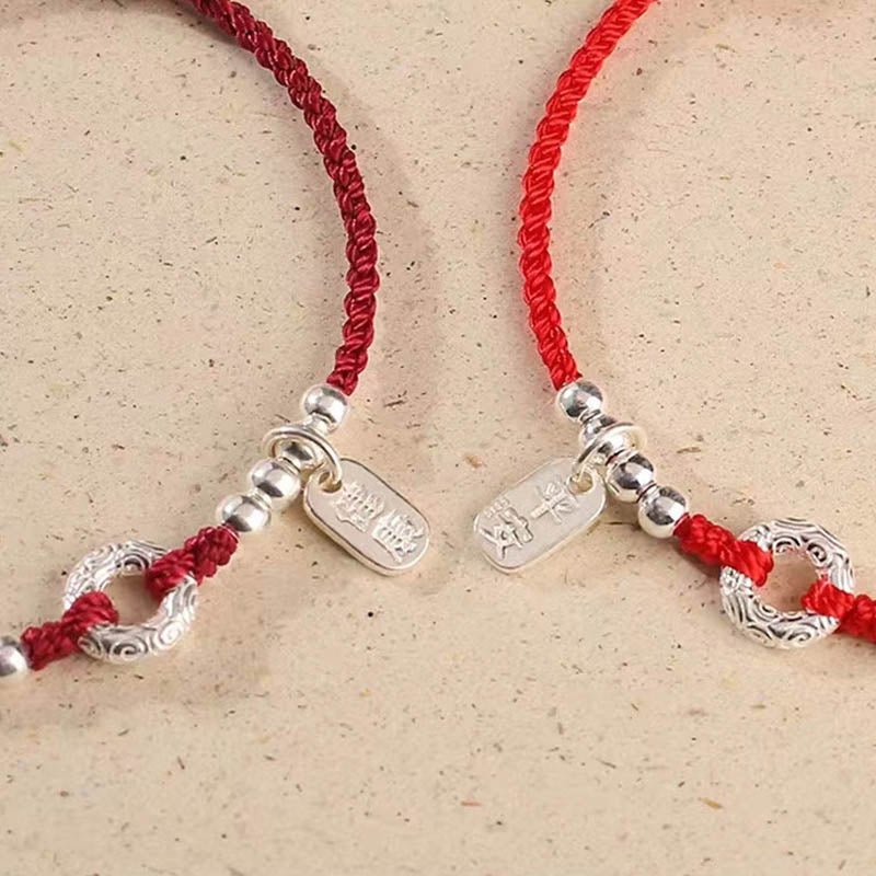 Buddha Stones, 925er-Sterlingsilber, verheißungsvolle Wolken, Friedensschnalle, sicheres und gesundes Armband, Fußkettchen - image 3