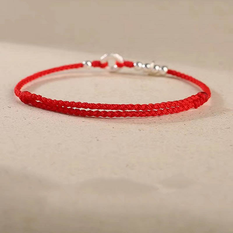 Buddha Stones, 925er-Sterlingsilber, verheißungsvolle Wolken, Friedensschnalle, sicheres und gesundes Armband, Fußkettchen - image 13