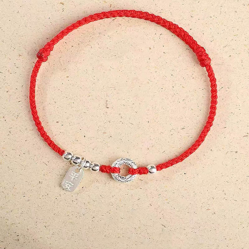 Buddha Stones, 925er-Sterlingsilber, verheißungsvolle Wolken, Friedensschnalle, sicheres und gesundes Armband, Fußkettchen - image 14