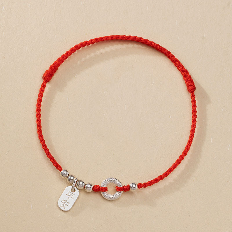 Buddha Stones, 925er-Sterlingsilber, verheißungsvolle Wolken, Friedensschnalle, sicheres und gesundes Armband, Fußkettchen - image 7