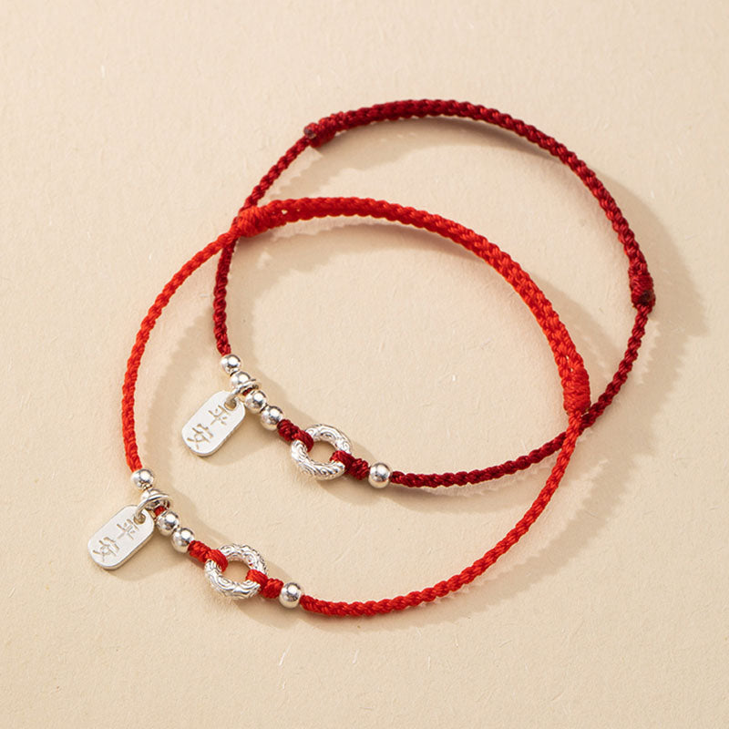 Buddha Stones, 925er-Sterlingsilber, verheißungsvolle Wolken, Friedensschnalle, sicheres und gesundes Armband, Fußkettchen - image 2