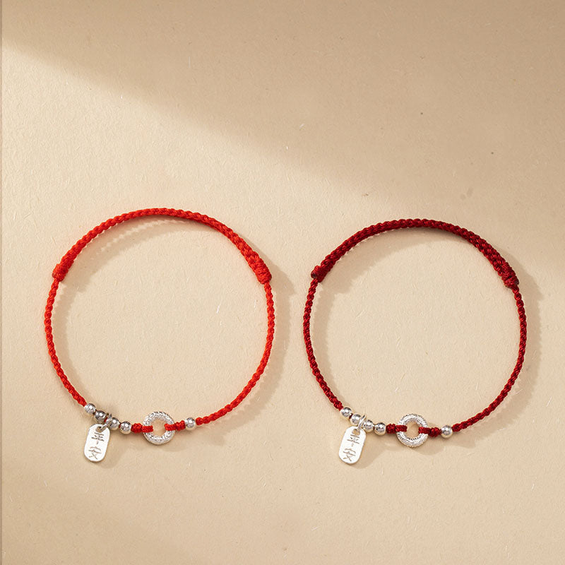 Buddha Stones, 925er-Sterlingsilber, verheißungsvolle Wolken, Friedensschnalle, sicheres und gesundes Armband, Fußkettchen - image 17