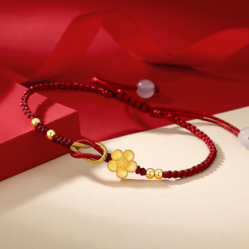 Buddha Stones Handgefertigtes Glücksarmband aus 925er-Sterlingsilber, Kirschblüten, Sakura-Chalcedon - image 2