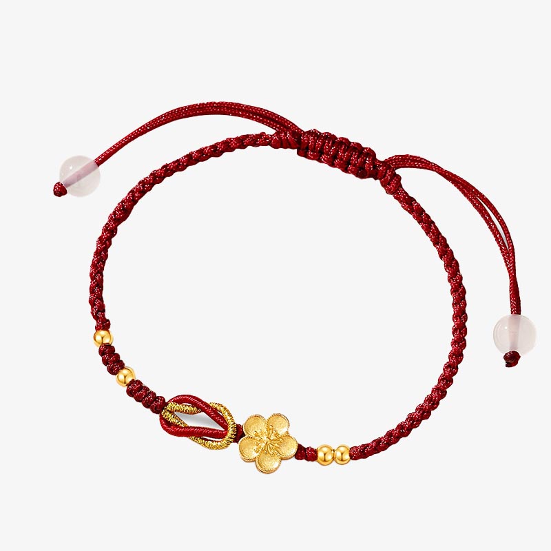 Buddha Stones Handgefertigtes Glücksarmband aus 925er-Sterlingsilber, Kirschblüten, Sakura-Chalcedon - image 5