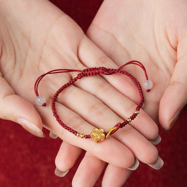 Buddha Stones Handgefertigtes Glücksarmband aus 925er-Sterlingsilber, Kirschblüten, Sakura-Chalcedon - image 7