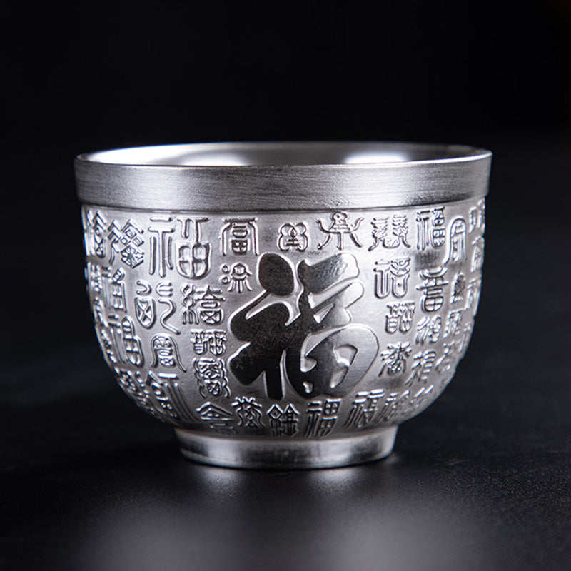 Buddha Stones Fu Charakter Drache Phoenix Pferd Koi Fisch Keramik Teetasse Kung Fu Teetasse