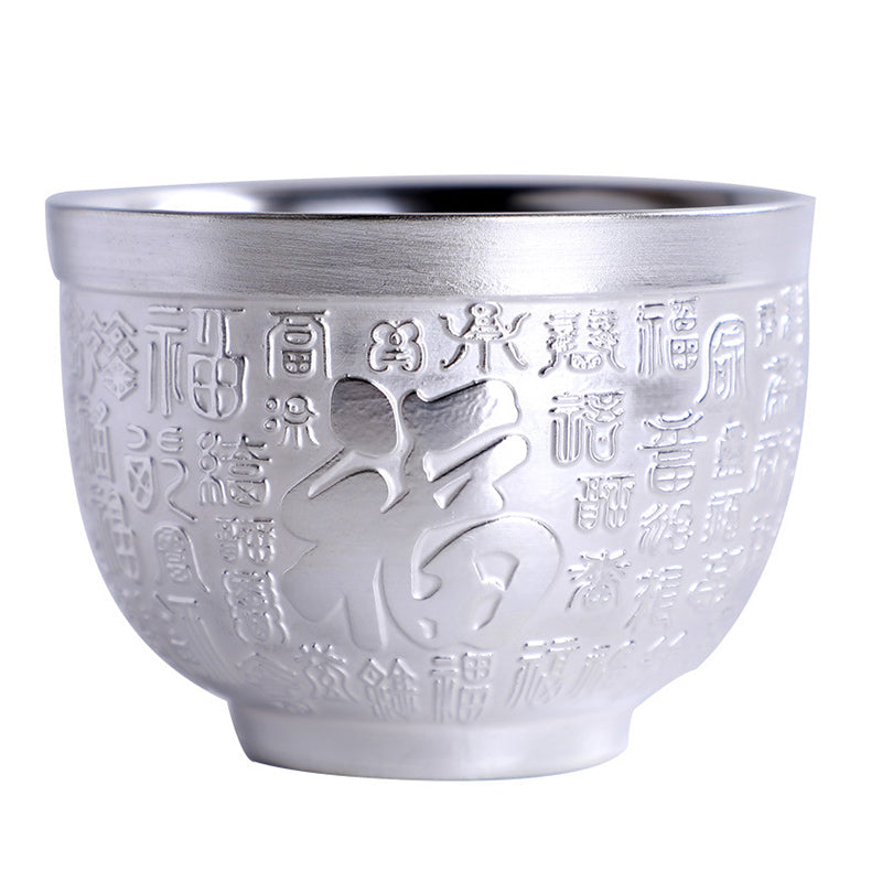 Buddha Stones Fu Charakter Drache Phoenix Pferd Koi Fisch Keramik Teetasse Kung Fu Teetasse