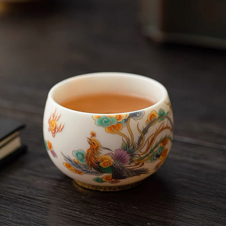 Buddha Stones, Drache, Phönix, verheißungsvolle Wolken, Keramik-Teetasse, Kung-Fu-Teetasse - image 4