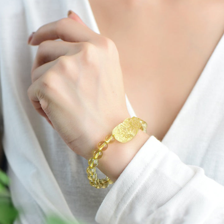 Buddha Stones FengShui Citrin PiXiu Reichtumsarmband - image 6