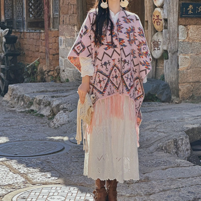 Tibetischer Schal mit Buddha Stonesn, gestreift, Geometrie-Muster, Winter, gemütlich, für Reisen, gestrickter Schal - image 10