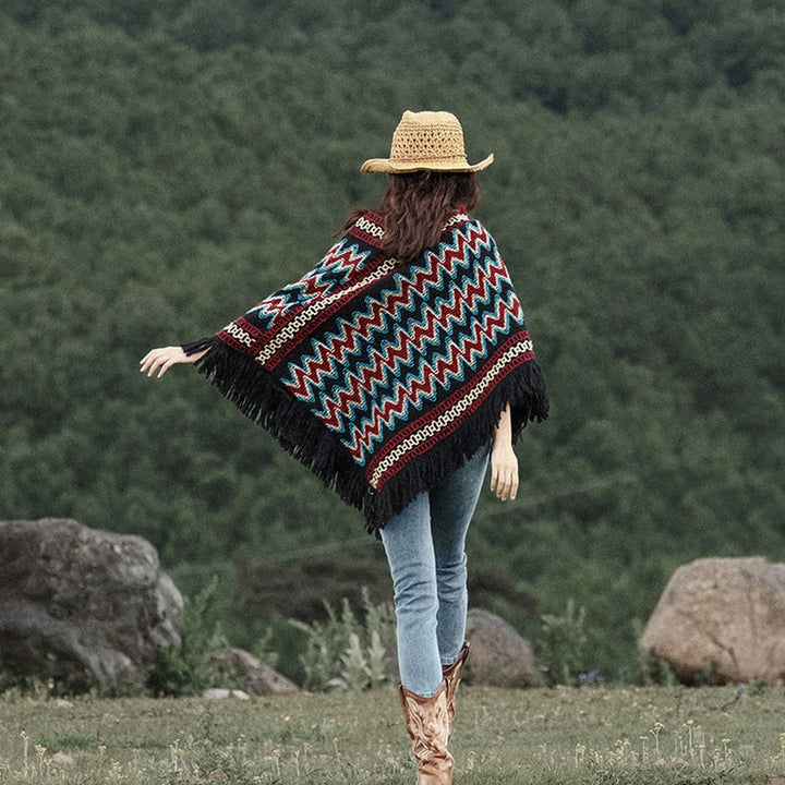 Tibetischer Schal mit Buddha Stonesn, gestreift, gestrickt, mit Quasten, Pullover, Winter, gemütlich, Reiseschal, Wickeltuch - image 4