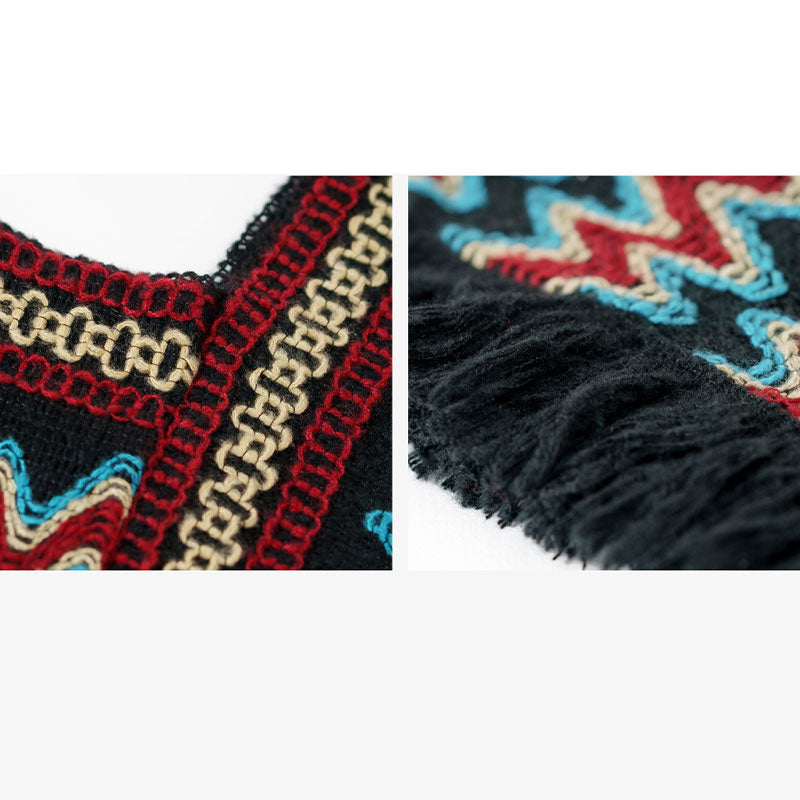 Tibetischer Schal mit Buddha Stonesn, gestreift, gestrickt, mit Quasten, Pullover, Winter, gemütlich, Reiseschal, Wickeltuch - image 10