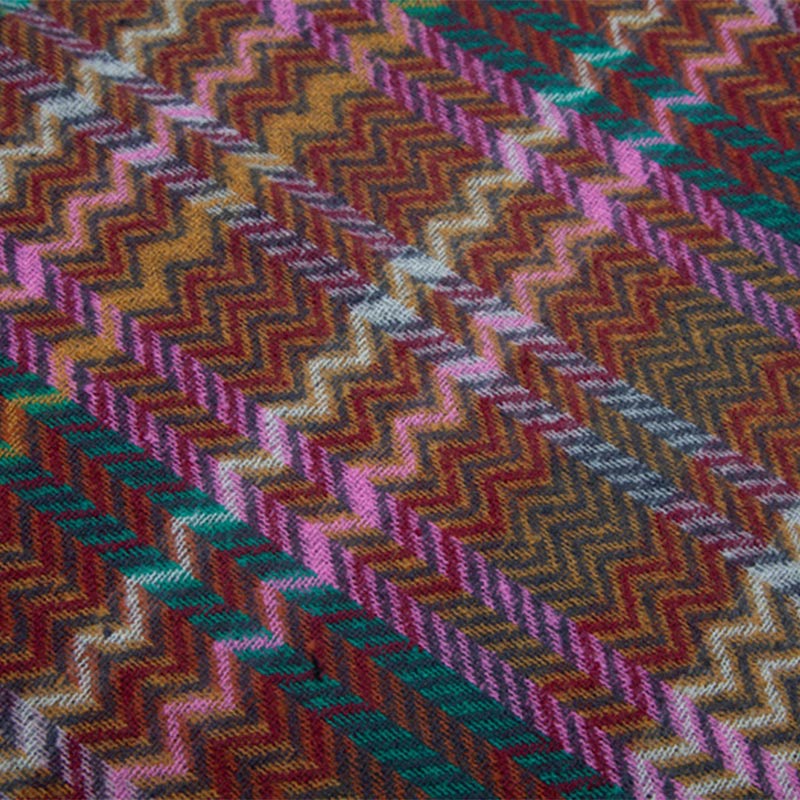 Tibetischer Schal mit Buddha Stonesn, bunte Wellenlinie, Quasten, gemütlicher Winter-Reiseschal - image 21