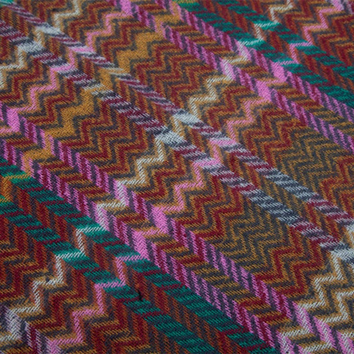 Tibetischer Schal mit Buddha Stonesn, bunte Wellenlinie, Quasten, gemütlicher Winter-Reiseschal - image 21