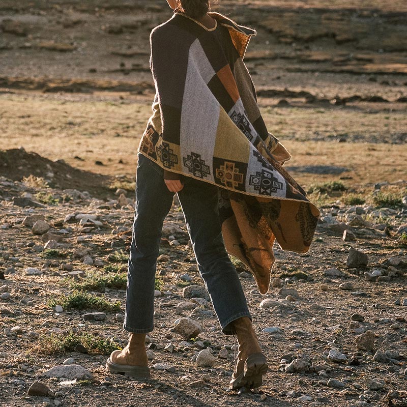 Buddha Stones Tibetischer Schal Hirsch Vase Geometrische Formen Winter Gemütlicher Reiseschal Wickel - image 5