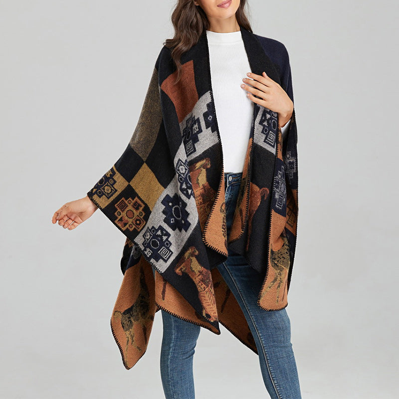 Buddha Stones Tibetischer Schal Hirsch Vase Geometrische Formen Winter Gemütlicher Reiseschal Wickel - image 21