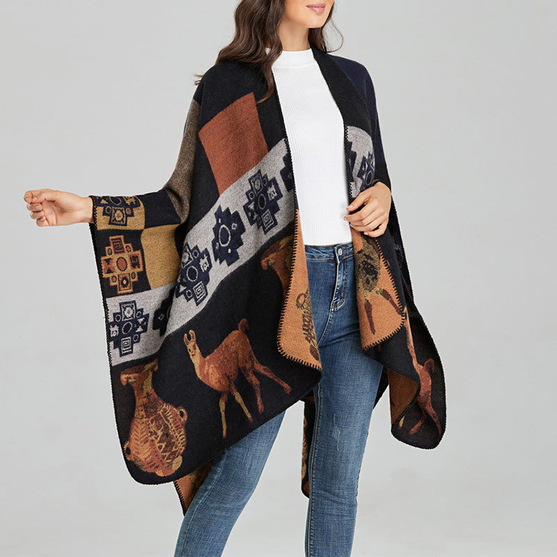 Buddha Stones Tibetischer Schal Hirsch Vase Geometrische Formen Winter Gemütlicher Reiseschal Wickel - image 20