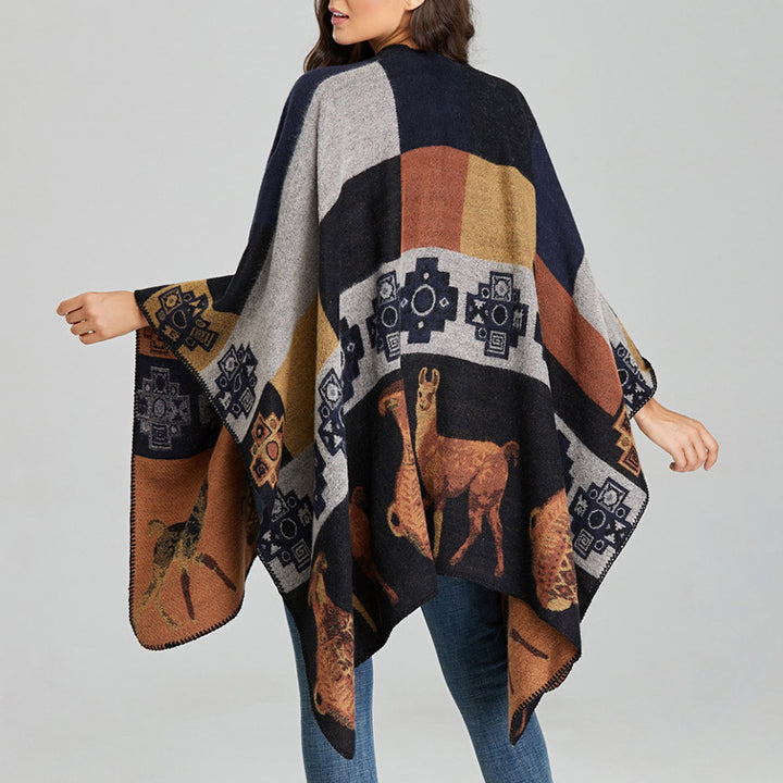 Buddha Stones Tibetischer Schal Hirsch Vase Geometrische Formen Winter Gemütlicher Reiseschal Wickel - image 17