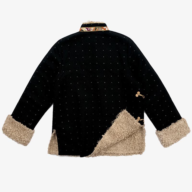 Buddha Stones Tibetische Kleidung Lhasa Fleece gefüttertes Top Winter Damen Kleidung - image 2