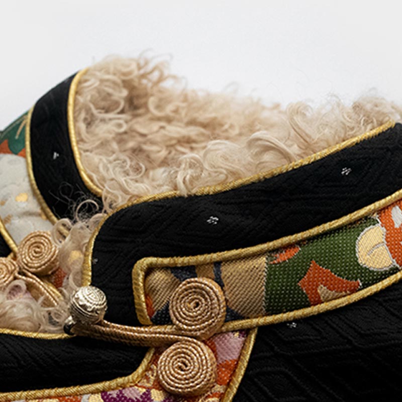 Buddha Stones Tibetische Kleidung Lhasa Fleece gefüttertes Top Winter Damen Kleidung - image 4