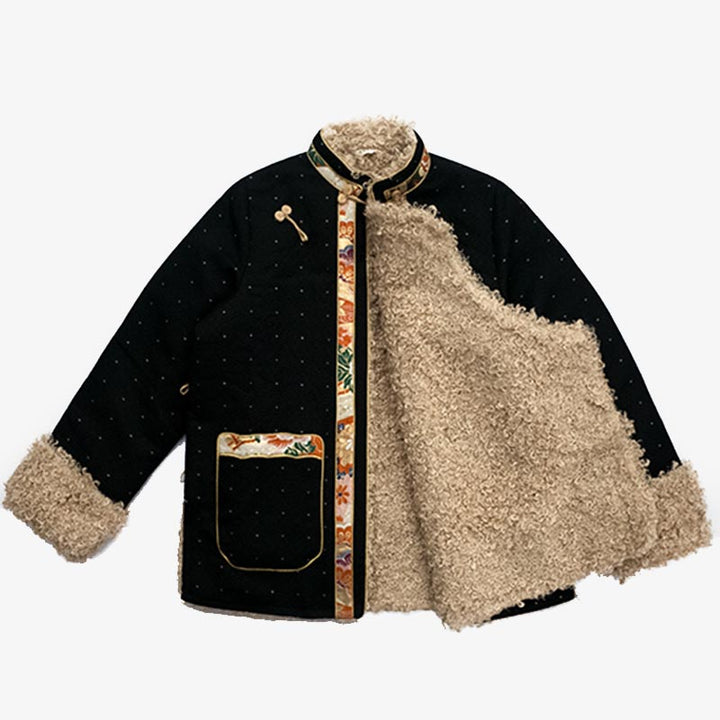 Buddha Stones Tibetische Kleidung Lhasa Fleece gefüttertes Top Winter Damen Kleidung - image 1