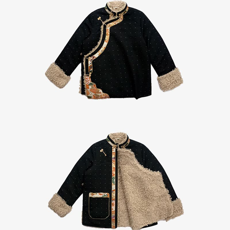 Buddha Stones Tibetische Kleidung Lhasa Fleece gefüttertes Top Winter Damen Kleidung - image 15