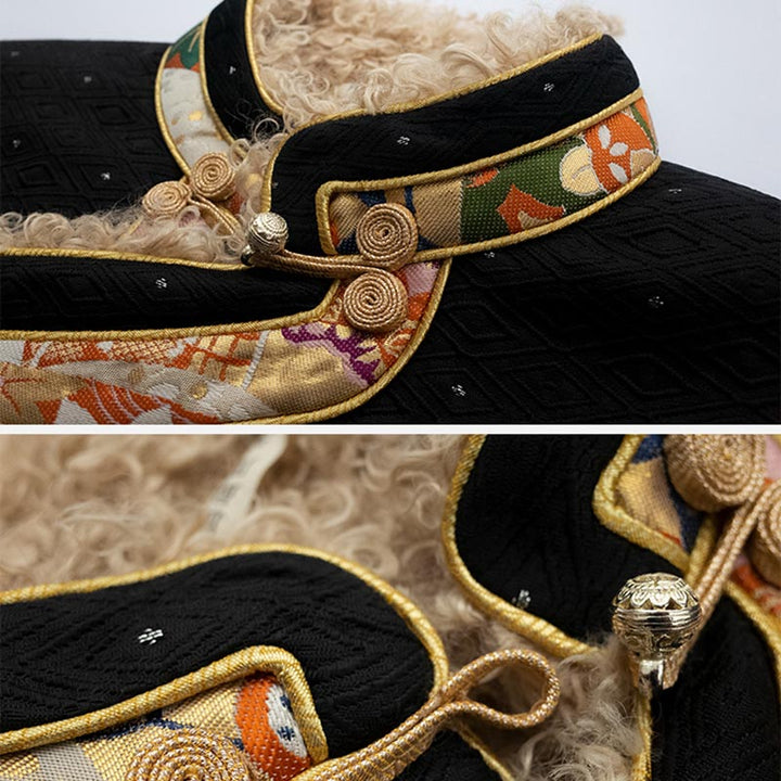 Buddha Stones Tibetische Kleidung Lhasa Fleece gefüttertes Top Winter Damen Kleidung - image 11