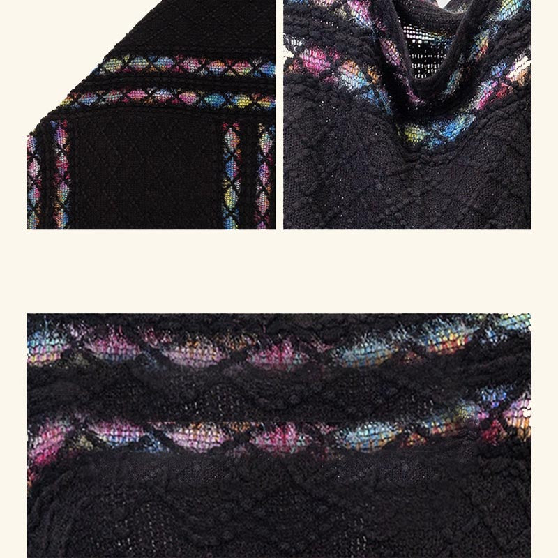 Schal mit Buddha Stonesn, tibetisch, bunt, gestreift, Rautenmuster, Quasten, Pullover, Winter, gemütlich, Reiseschal, Wickeltuch - image 11