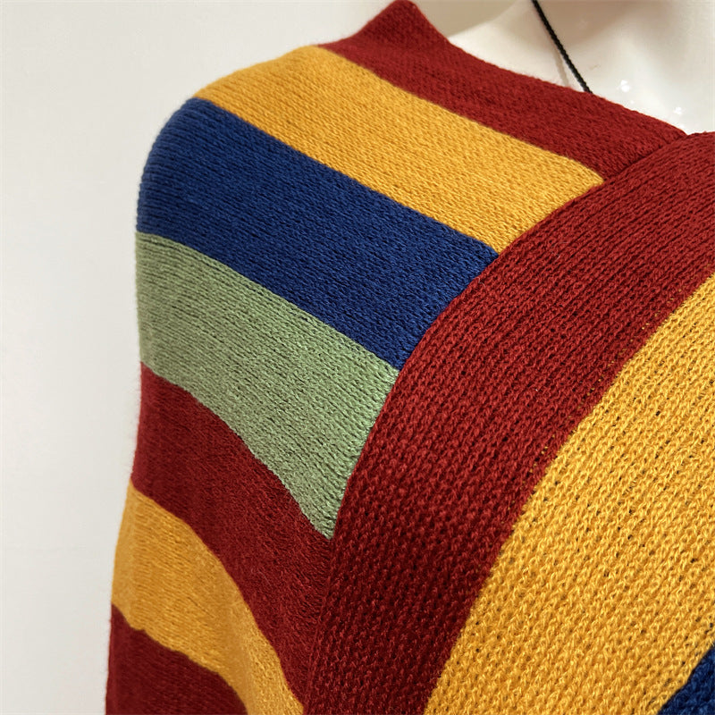 Buddha Stones, tibetanisches, bunt gestreiftes Design, Schal, Quasten, Pullover, Winter, gemütlicher Reiseschal, Wickeltuch - image 16