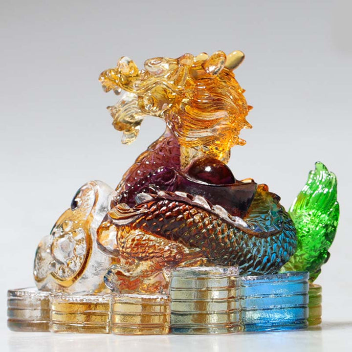 Buddha Stones, Jahr des Drachen, handgefertigt, 12 chinesische Sternzeichen, Liuli, Kristallkunstwerk, Schutz, Heimbüro-Dekoration - image 2