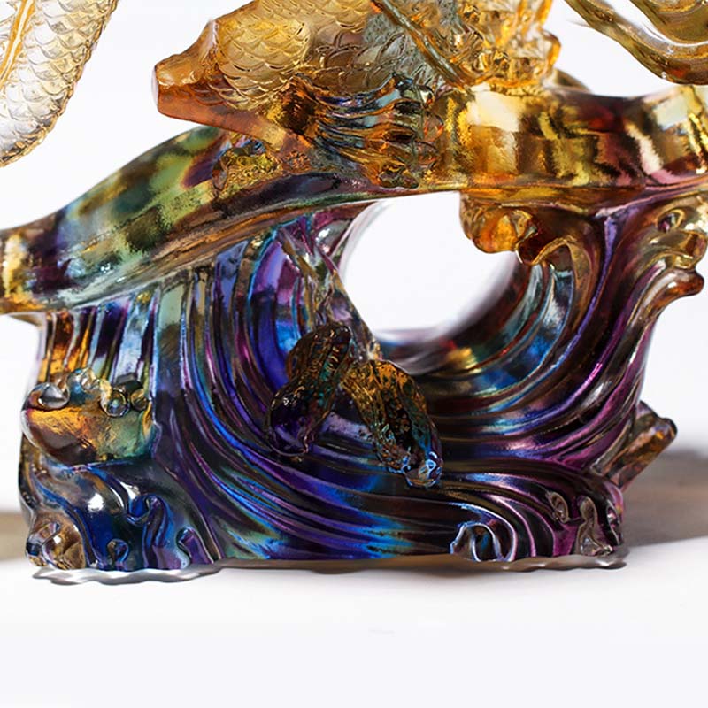 Buddha Stones, Jahr des Drachen, handgefertigt, Ruyi-Griff, Liuli-Kristall, Kunststück, Schutz, Heimbüro-Dekoration - image 4