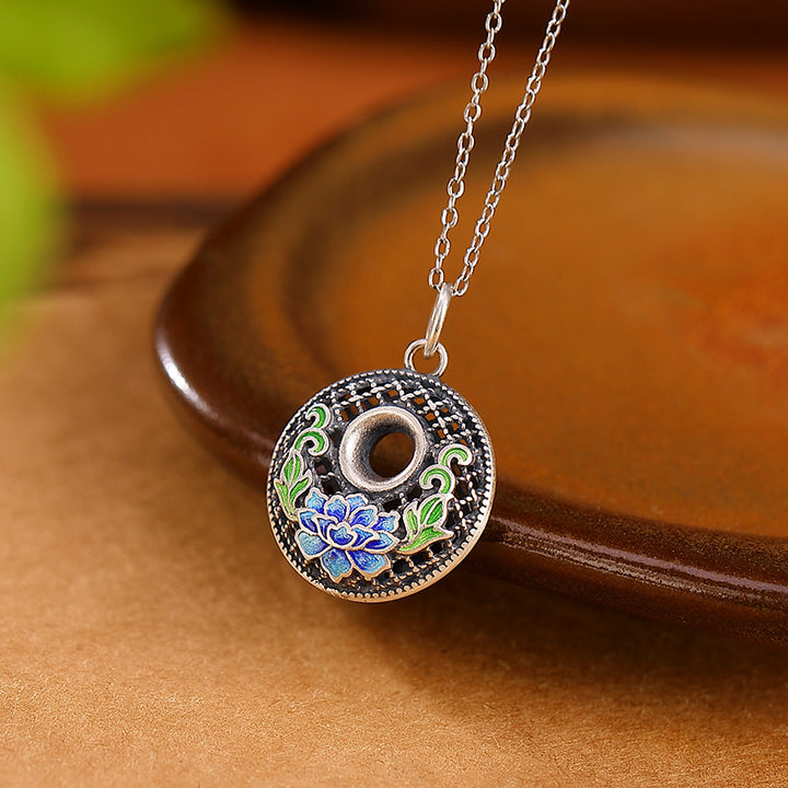 Buddha Stones 999 Sterling Silber Koi Fisch Fu Charakter Lotus Peace Schnalle Reichtum Halskette Anhänger - image 6