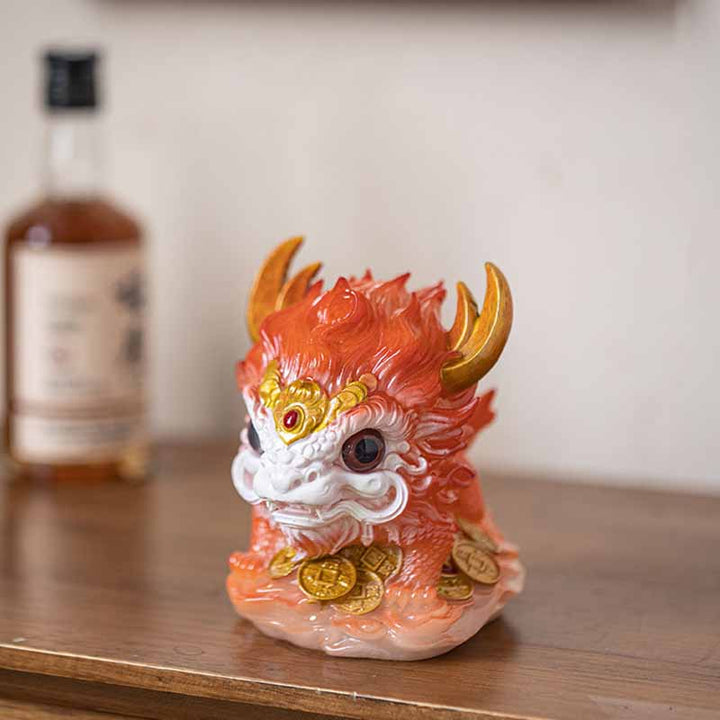 Buddha Stones, farbwechselnd, kleine Kirin-Harz-Teehaustier-Figur, Dekoration - image 4