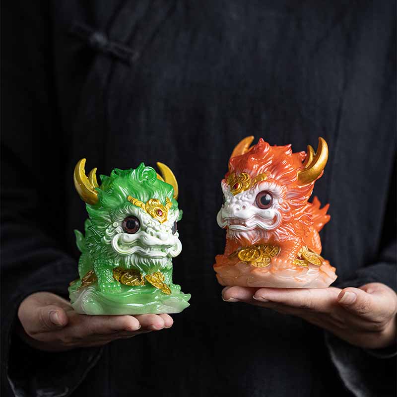 Buddha Stones, farbwechselnd, kleine Kirin-Harz-Teehaustier-Figur, Dekoration - image 19