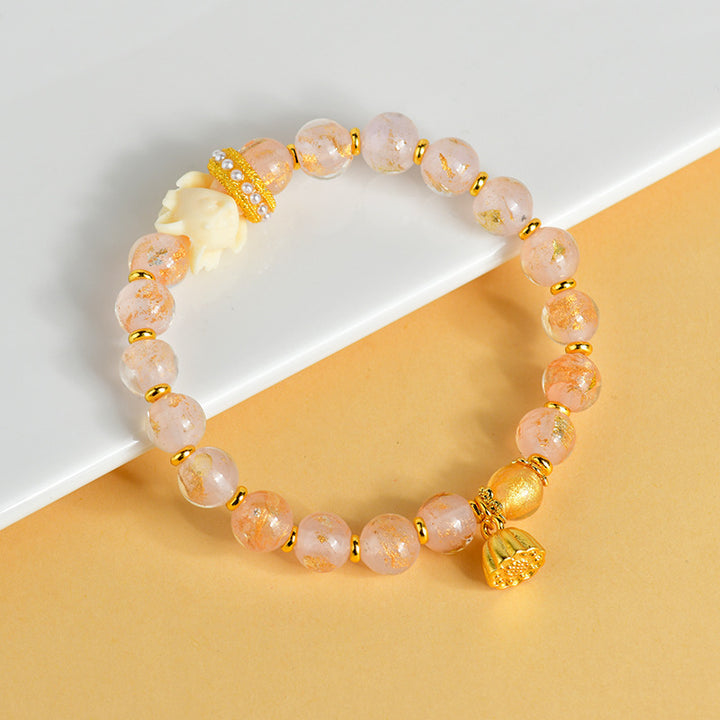 Buddha Stones, tibetische Räucherstäbchen, Asche, Liuli-Glasperlen, Glücksbringer, neunschwänziger Fuchs, Lotus-Charm-Armband
