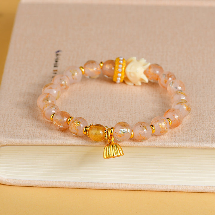 Buddha Stones, tibetische Räucherstäbchen, Asche, Liuli-Glasperlen, Glücksbringer, neunschwänziger Fuchs, Lotus-Charm-Armband