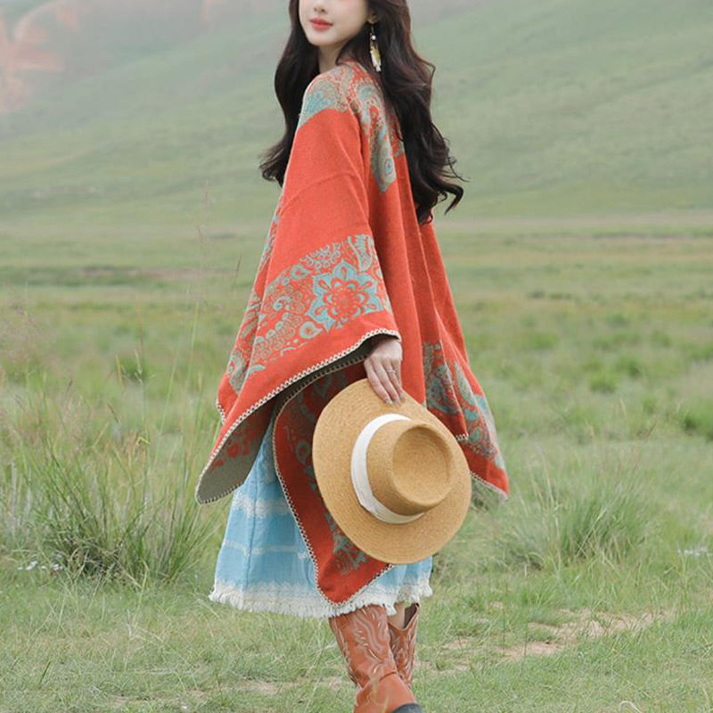 Tibetischer Schal mit Buddha Stonesn, einfaches Muster, gemütlicher Winter-Reiseschal - image 15