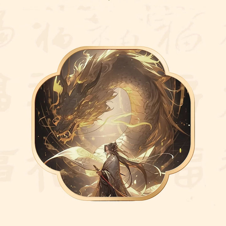 Buddha Stones 999 Sterling Silber Jahr des Drachen Fu Charakter Hetian Jade Success Halskette Anhänger - image 10