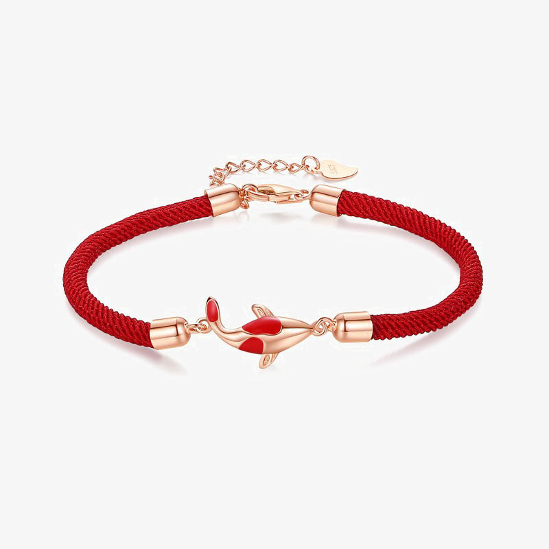 Buddha Stones Koi Fisch Glück Reichtum geflochtene Kette Paar Armband - image 1