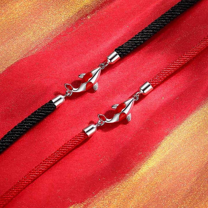 Buddha Stones Koi Fisch Glück Reichtum geflochtene Kette Paar Armband - image 6