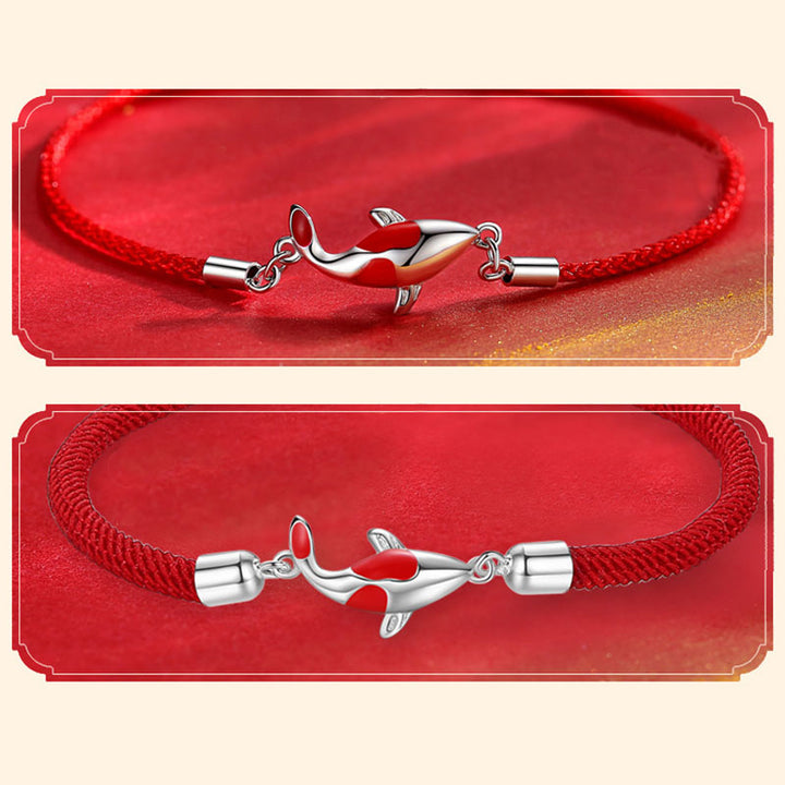 Buddha Stones Koi Fisch Glück Reichtum geflochtene Kette Paar Armband - image 10