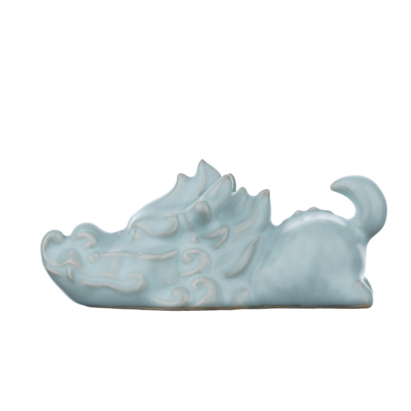 Buddha Stones Jahr des Drachen Glück Keramik Tee Haustier Home Figur Dekoration - image 14