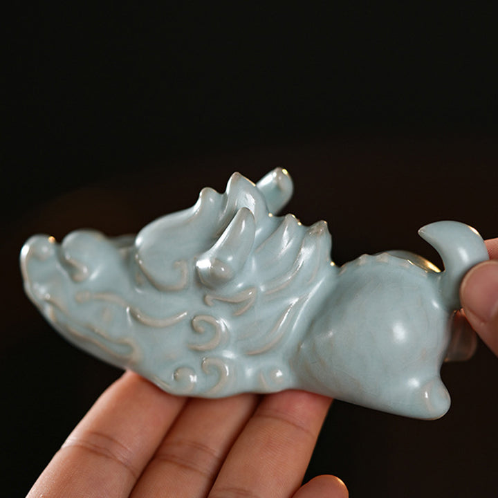Buddha Stones Jahr des Drachen Glück Keramik Tee Haustier Home Figur Dekoration - image 7