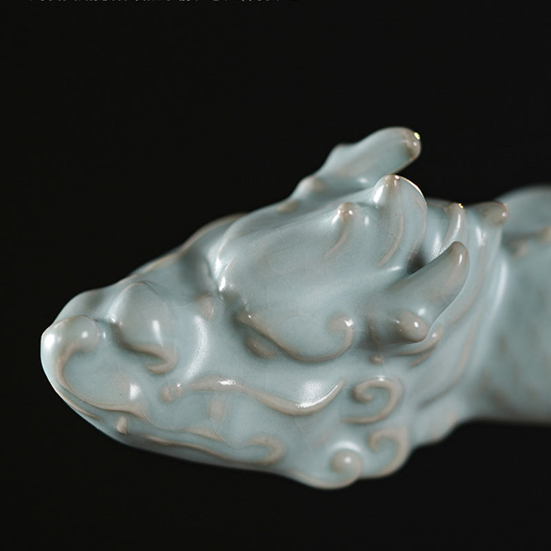 Buddha Stones Jahr des Drachen Glück Keramik Tee Haustier Home Figur Dekoration - image 9