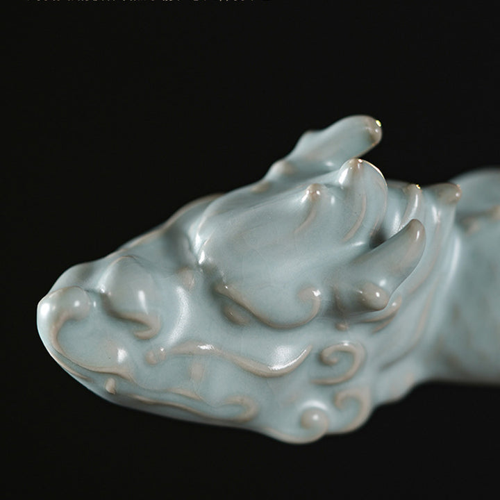 Buddha Stones Jahr des Drachen Glück Keramik Tee Haustier Home Figur Dekoration - image 9