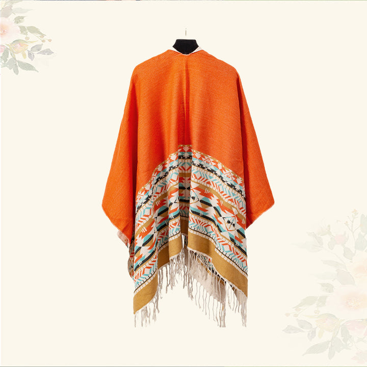 Tibetischer Schal mit Buddha Stonesn, bunte Geometrie, gemütlicher Winter-Reiseschal - image 41