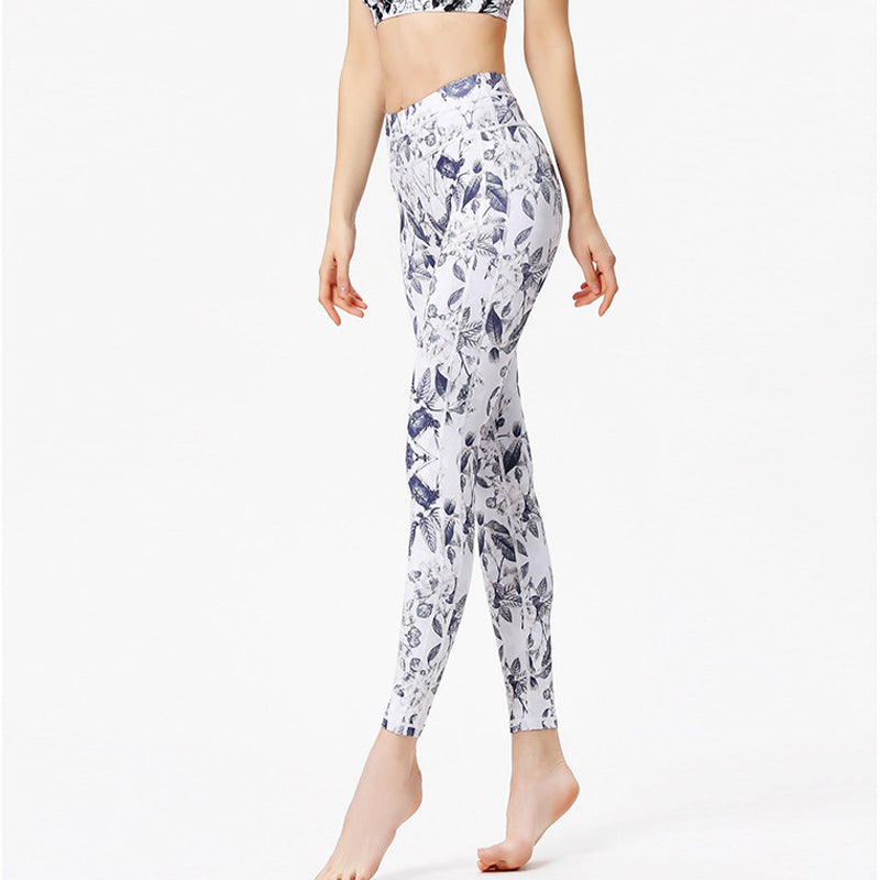 Buddha Stones Blumen Blätter Hose Sport Fitness Yoga Leggings Damen Yogahose - image 6