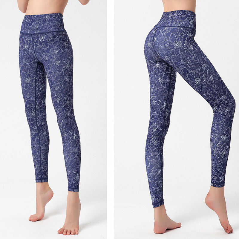 Buddha Stones ​​Blumen Blätter Vögel Hose Sport Fitness Yoga Leggings Damen Yogahose - image 17